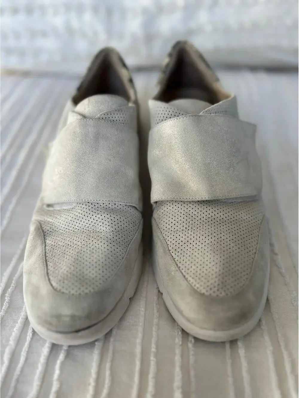 Vaneli Sport Metallic Athleisure Shoes with Velcro Strap- women’s size 10.